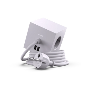 Električni razdelilec SQUARE 1 USB siv AVOLT
