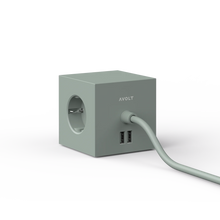 Naložite sliko v pregledovalnik galerije, Električni razdelilec SQUARE 1 USB zelen AVOLT
