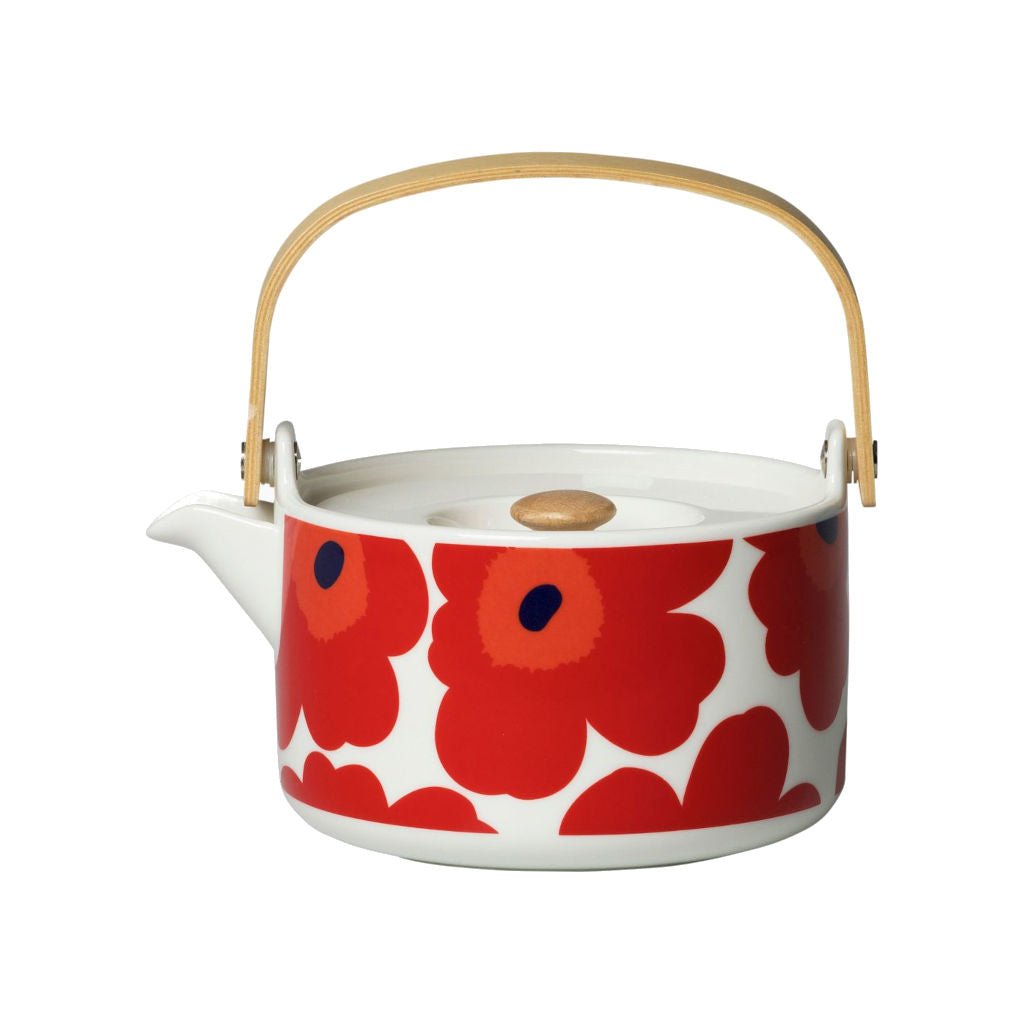Čajnik Oiva Unikko rdeč Marimekko