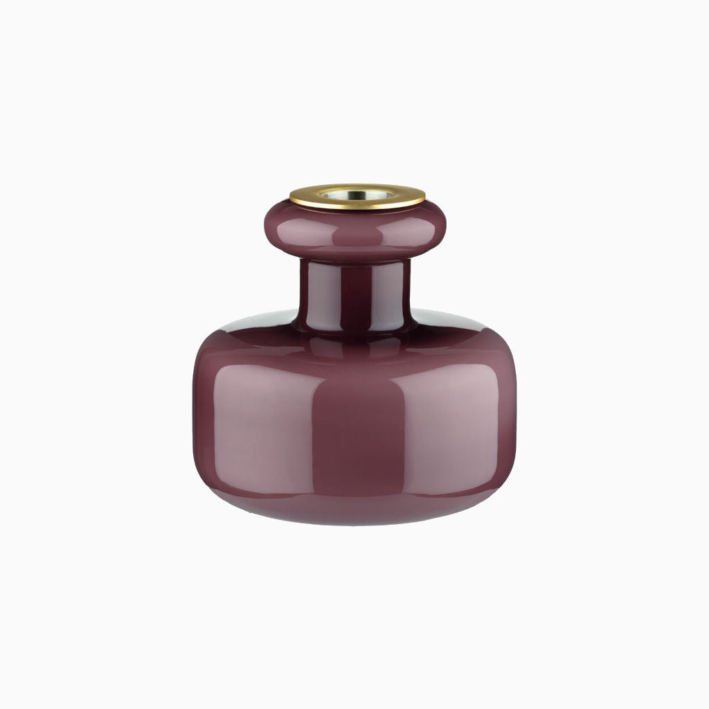 Steklen svečnik Puteli vinsko rdeča Marimekko