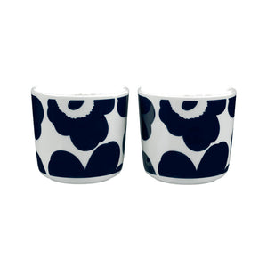 Set 2 skodelic 2dl Oiva - Unikko temno modra Marimekko
