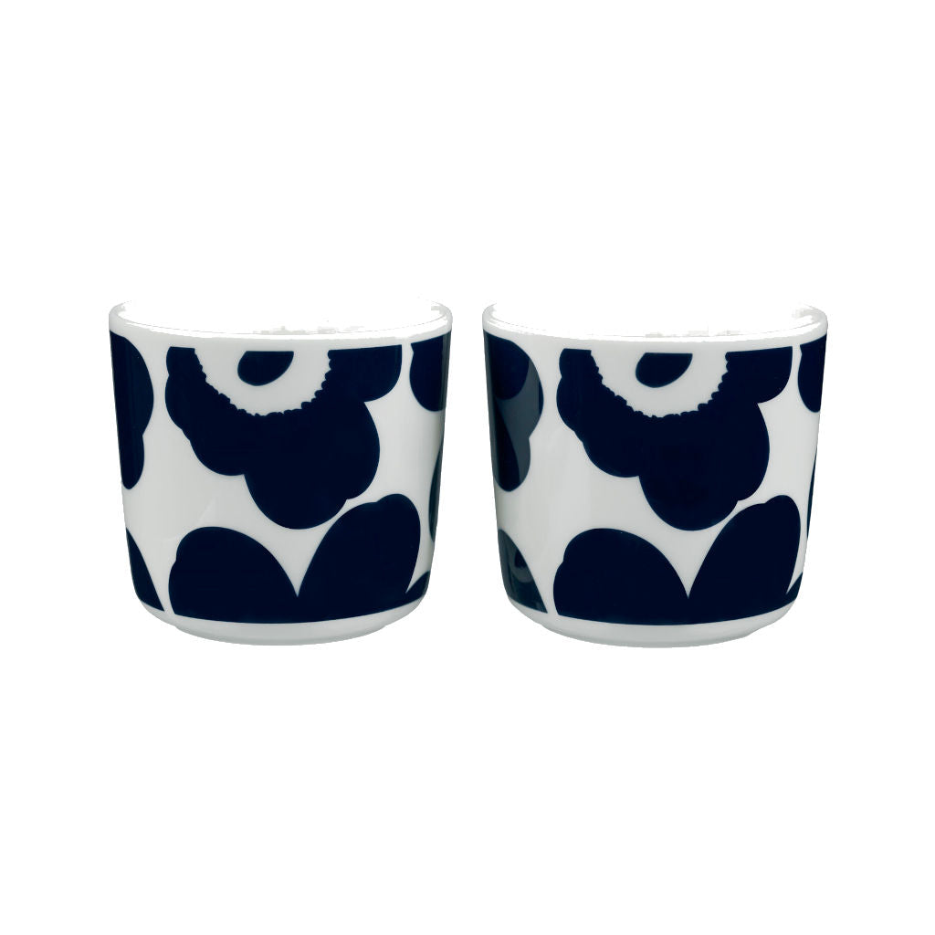 Set 2 skodelic 2dl Oiva - Unikko temno modra Marimekko