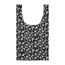 Naložite sliko v pregledovalnik galerije, Nakupovalna vrečka za večkratno uporabo Smartbag Mini Unikko črna Marimekko
