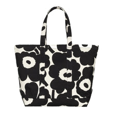 Naložite sliko v pregledovalnik galerije, Bombažna nakupovalna torba Peruskassi Pieni Unikko črna Marimekko
