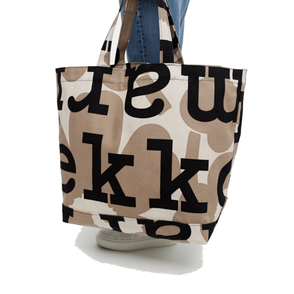 Bombažna nakupovalna torba Ahkera Unikko Logo Marimekko