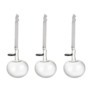Set 3 okraskov steklena jabolka prosojna Iittala