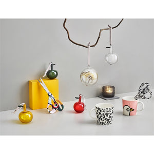 Set 3 okraskov steklena jabolka prosojna Iittala