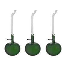 Naložite sliko v pregledovalnik galerije, Set 3 okraskov steklena jabolka zelena Iittala

