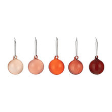 Naložite sliko v pregledovalnik galerije, Set 5 okraskov steklene krogle 4 cm rdeče Iittala
