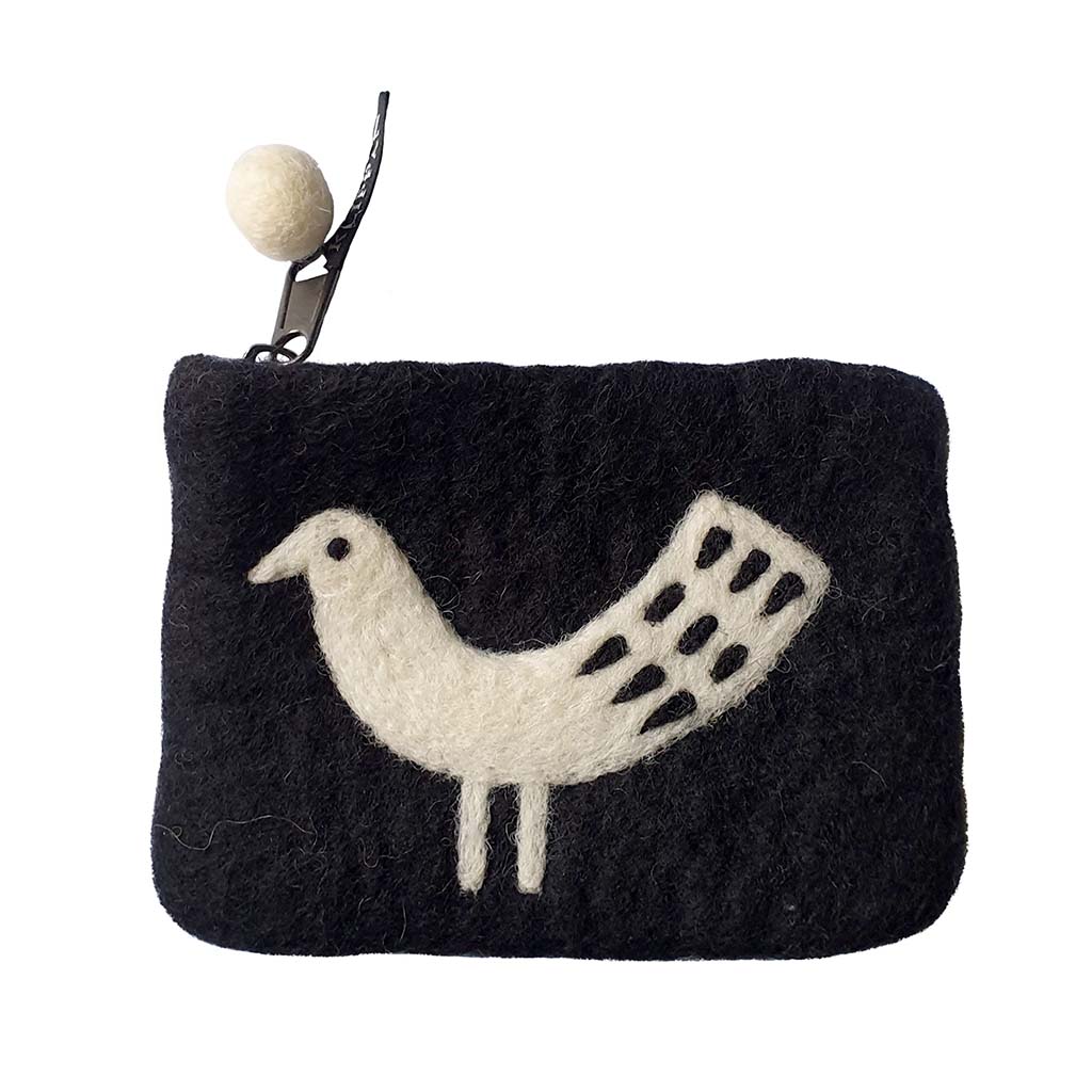 Denarnica iz volnenega filca Bird Klippan