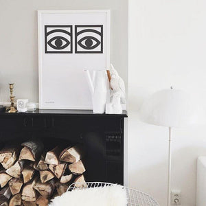 Print Ögon Cacao Black One Eye 50 x 70 cm Olle Eksell