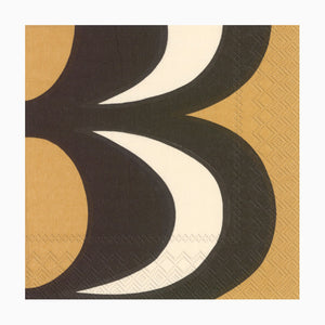 Papirnati prtički Kaivo črna - krem 33x33 cm Marimekko