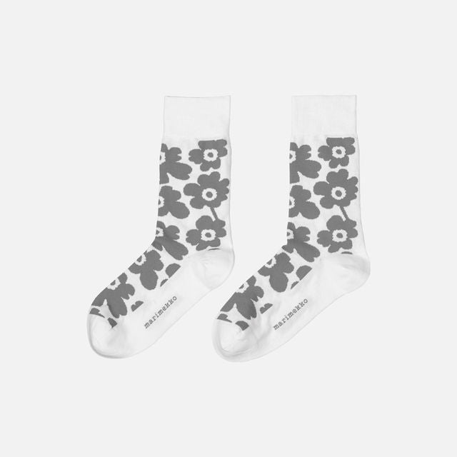 Nogavice Kirmailla Unikko sive Marimekko