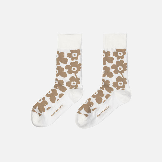 Nogavice Kirmailla Unikko bež Marimekko
