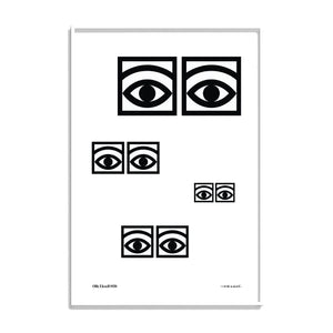 Print Ögon Cacao Several Eyes 50 x 70 cm Olle Eksell