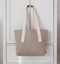 Naložite sliko v pregledovalnik galerije, Lanena nakupovalna torba TOTE BAG naravna ooh noo
