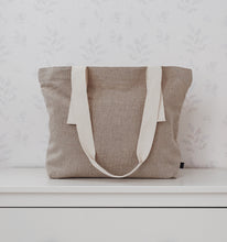 Naložite sliko v pregledovalnik galerije, Lanena nakupovalna torba TOTE BAG naravna ooh noo
