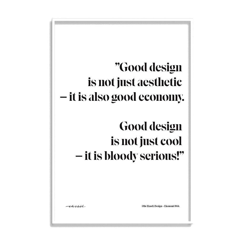 Print Design = Ekonomi 50 x 70 cm Olle Eksell