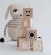 Naložite sliko v pregledovalnik galerije, Lesene kocke MATEMATIKA črne ooh noo

